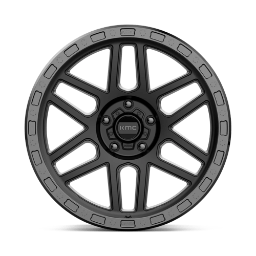 Kmc Km544 Mesa 17X9 -12 Satin Black W/ Gloss Black Lip
