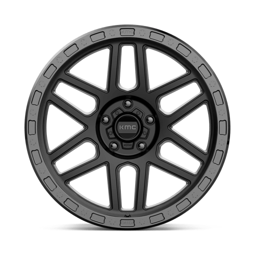 Kmc Km544 Mesa 17X9 -12 Satin Black W/ Gloss Black Lip