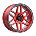 Kmc Km544 Mesa 20X9 +0 Candy Red W/ Black Lip