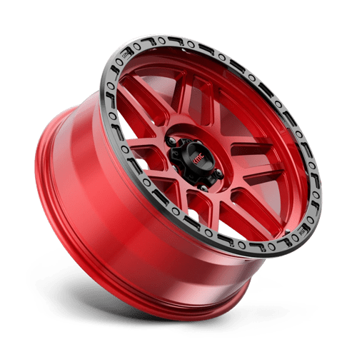 Kmc Km544 Mesa 20X9 +18 Candy Red W/ Black Lip