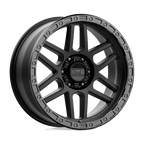 Kmc Km544 Mesa 17X8.5 +0 Satin Black W/ Gloss Black Lip