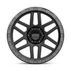 Kmc Km544 Mesa 17X8.5 +0 Satin Black W/ Gloss Black Lip
