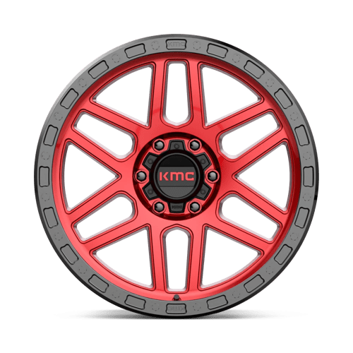 Kmc Km544 Mesa 17X8.5 +0 Candy Red W/ Black Lip