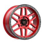 Kmc Km544 Mesa 20X9 +18 Candy Red W/ Black Lip