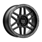 Kmc Km544 Mesa 20X9 +18 Satin Black W/ Gloss Black Lip