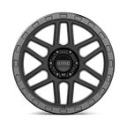 Kmc Km544 Mesa 17X9 -12 Satin Black W/ Gloss Black Lip