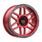 Kmc Km544 Mesa 17X9 +18 Candy Red W/ Black Lip