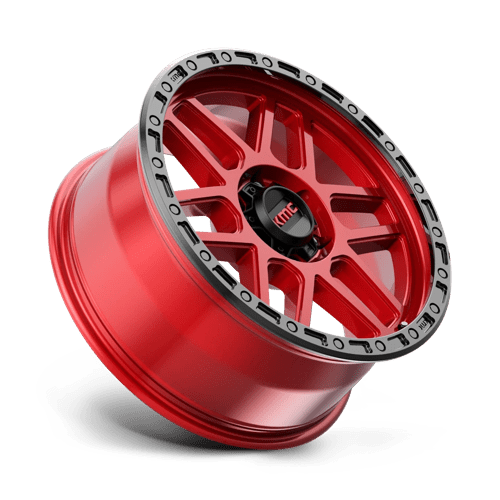 Kmc Km544 Mesa 17X9 +18 Candy Red W/ Black Lip