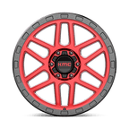 Kmc Km544 Mesa 20X9 +18 Candy Red W/ Black Lip