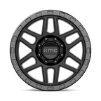 Kmc Km544 Mesa 17X9 +18 Satin Black W/ Gloss Black Lip