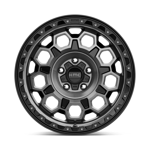 Kmc Km545 Trek 17X8 +20 Satin Black W/ Gray Tint