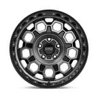 Kmc Km545 Trek 17X9 +18 Satin Black W/ Gray Tint