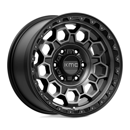Kmc Km545 Trek 17X9 +0 Satin Black W/ Gray Tint