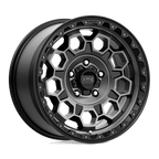 Kmc Km545 Trek 17X9 +18 Satin Black W/ Gray Tint