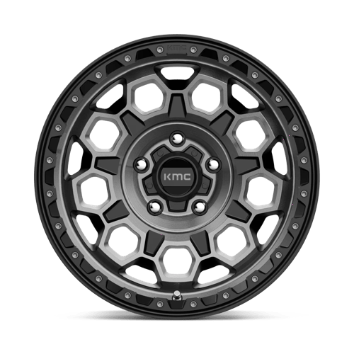 Kmc Km545 Trek 17X9 +18 Satin Black W/ Gray Tint