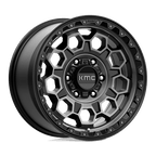 Kmc Km545 Trek 17X9 +18 Satin Black W/ Gray Tint