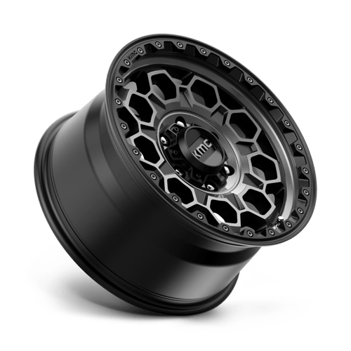 Kmc Km545 Trek 17X9 +18 Satin Black W/ Gray Tint