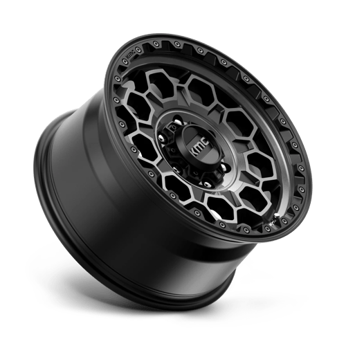 Kmc Km545 Trek 17X9 +18 Satin Black W/ Gray Tint