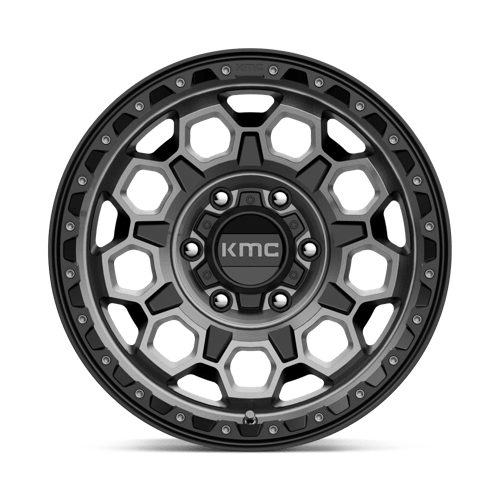 Kmc Km545 Trek 17X9 +18 Satin Black W/ Gray Tint