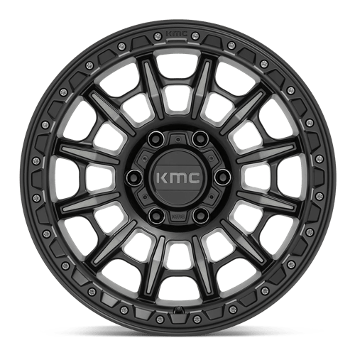 Kmc Km547 Carnage 17X9 -12 Satin Black W/ Gray Tint