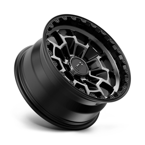 Kmc Km718 Summit 16X8 +0 Satin Black W/ Gray Tint