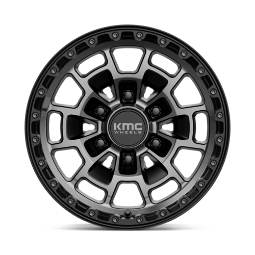 Kmc Km718 Summit 17X8.5 +18 Satin Black W/ Gray Tint