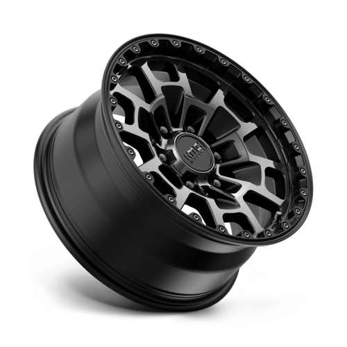Kmc Km718 Summit 17X8.5 +18 Satin Black W/ Gray Tint