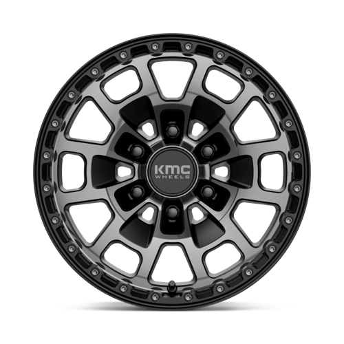 Kmc Km718 Summit 17X8.5 +18 Satin Black W/ Gray Tint