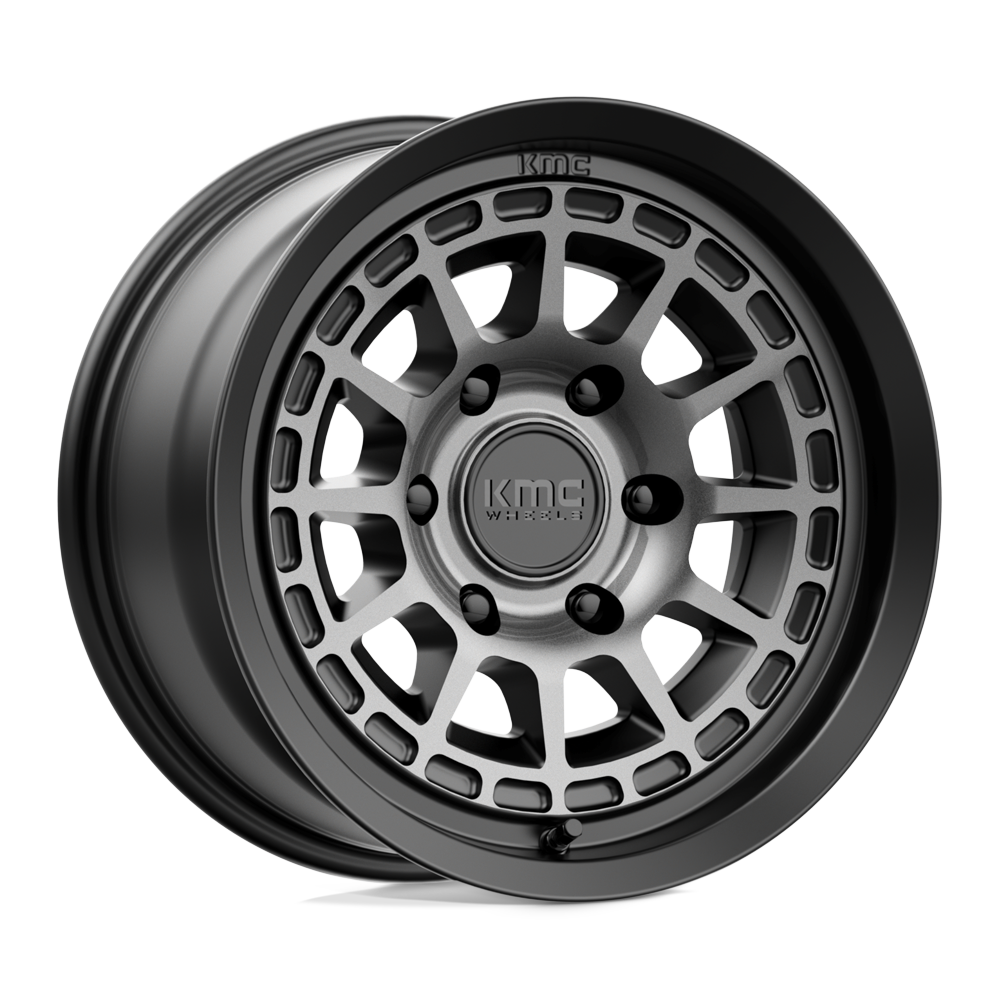 Kmc Km719 Canyon 17X8 +35 Satin Black W/ Gray Tint