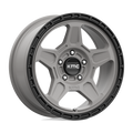 Kmc Km721 Alpine 16X7 +15 Satin Gray W/ Black Lip
