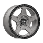 Kmc Km721 Alpine 16X7 +15 Satin Gray W/ Black Lip