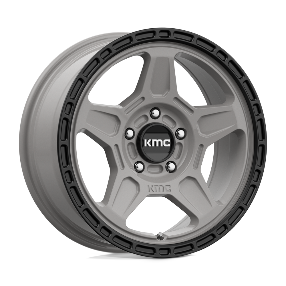 Kmc Km721 Alpine 16X7 +15 Satin Gray W/ Black Lip