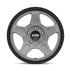 Kmc Km721 Alpine 16X7 +15 Satin Gray W/ Black Lip