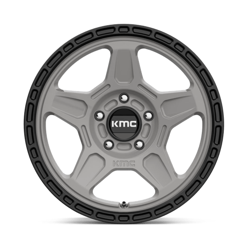 Kmc Km721 Alpine 16X7 +15 Satin Gray W/ Black Lip