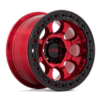 Kmc Km237 Riot Beadlock 17X9 -12 Candy Red W/ Satin Black Ring