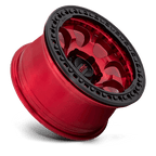 Kmc Km237 Riot Beadlock 17X9 -38 Candy Red W/ Satin Black Ring