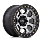 Kmc Km237 Riot Beadlock 17X9 -38 Mach Satin Black Window & Ring