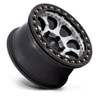 Kmc Km237 Riot Beadlock 17X9 -12 Mach Satin Black Window & Ring