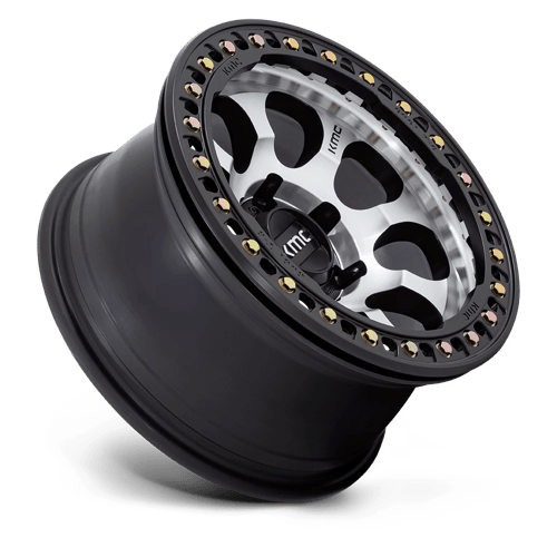 Kmc Km237 Riot Beadlock 17X9 -38 Mach Satin Black Window & Ring