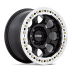 Kmc Km237 Riot Beadlock 17X8.5 +0 Satin Black W/ Machined Ring