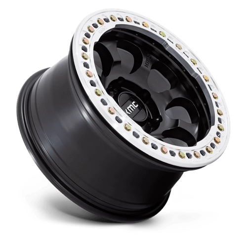 Kmc Km237 Riot Beadlock 17X8.5 +0 Satin Black W/ Machined Ring