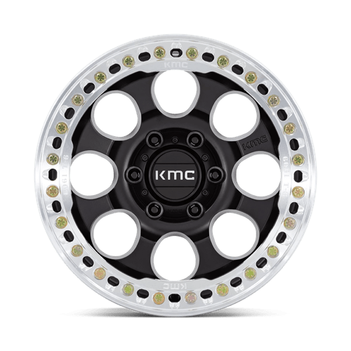 Kmc Km237 Riot Beadlock 17X8.5 +0 Satin Black W/ Machined Ring