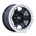 Kmc Km238 Vi Beadlock 17X9 -38 Satin Black W/ Machined Ring