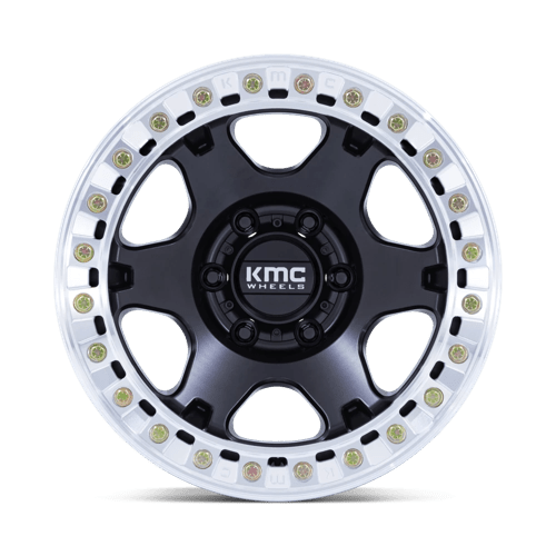 Kmc Km238 Vi Beadlock 17X9 -38 Satin Black W/ Machined Ring
