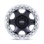Kmc Km238 Vi Beadlock 17X9 -38 Satin Black W/ Machined Ring