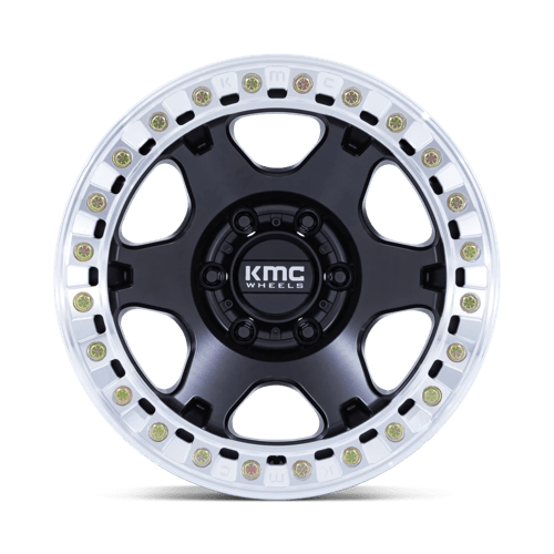 Kmc Km238 Vi Beadlock 17X9 -38 Satin Black W/ Machined Ring