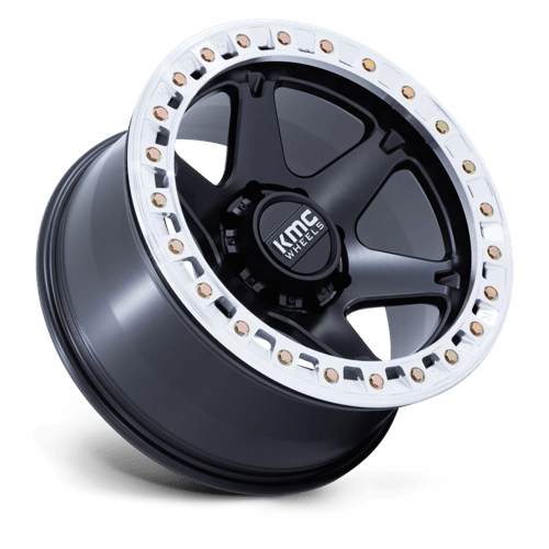 Kmc Km238 Vi Beadlock 20X10 -48 Satin Black W/ Machined Ring