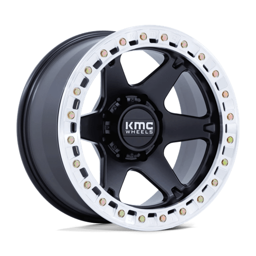 Kmc Km238 Vi Beadlock 20X10 -48 Satin Black W/ Machined Ring