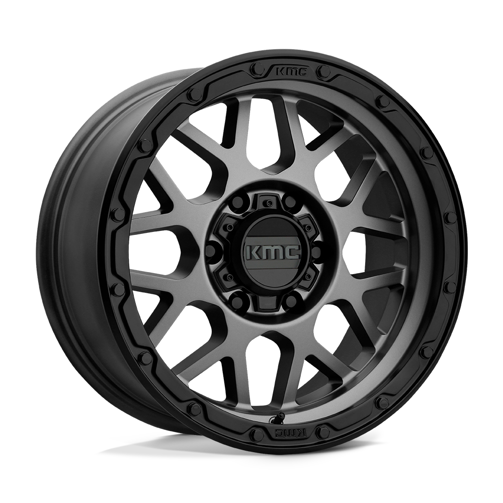 Kmc Km535 Grenade Off-Road 18X8.5 +35 Matte Gray W/ Matte Black Lip