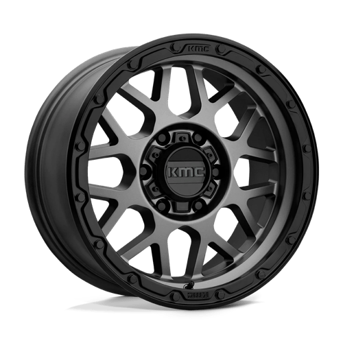 Kmc Km535 Grenade Off-Road 16X8 -6 Matte Gray W/ Matte Black Lip